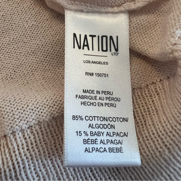 Nation LTD Jolie Cropped Frayed Sweater Medium - Picture 14 of 15